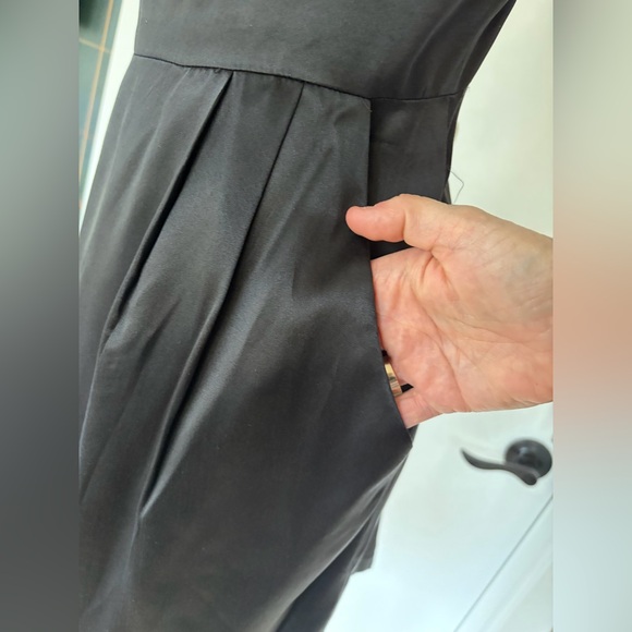 Nanette Lepore Silk Cocktail Midi Dress, silk cord braided detail, pockets, 8 - Picture 8 of 11